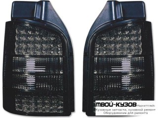 ФОНАРЬ ЗАДНИЙ ВНЕШНИЙ ЛЕВАЯ + ПРАВАЯ (КОМПЛЕКТ) ТЮНИНГ ПРОЗРАЧНЫЙ С ДИОД (DEPO) ТОНИР для Volkswagen TRANSPORTER T5 (2003-2009)