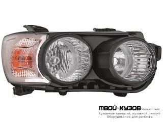 ФАРА ПРАВАЯ СТОРОНА С КОРРЕКТОР (DEPO) ЧЁРНЫЙ для Chevrolet AVEO T300 (2011-)