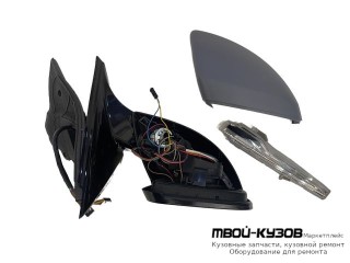 ЗЕРКАЛО ПРАВАЯ СТОРОНА ЭЛЕКТР С ПОДОГРЕВОМ , ПОДСВЕТ , СИГНАЛ СЛЕПЫХ ЗОН АВТОСКЛАДЫВ ПАМЯТЬЮ УКАЗАТЕЛЬ ПОВОРОТА (ASPHERICAL) (ТАЙВАНЬ) для Mercedes W213 (2016-)