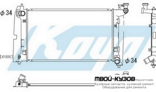 РАДИАТОР ОХЛАЖДЕНИЯ MT 1.4 1.6 (KOYO) для Toyota COROLLA DE120 / ZE120 (2002-) СЕДАН / УНИВЕРСАЛ, Toyota COROLLA DE120 / ZE120 (2002-) ХЭТЧБЭК