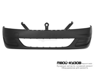 БАМПЕР ПЕРЕДНИЙ БЕЗ ОТВЕРСТИЙ ПОД ПРОТИВОТУМАННЫЕ ФАРЫ ГРУНТ (ТАЙВАНЬ) для Renault LOGAN (2005-2014)