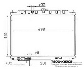 РАДИАТОР ОХЛАЖДЕНИЯ AT 2 2.5 для Nissan X-TRAIL (06.2001-)