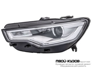 ФАРА ЛЕВАЯ СТОРОНА ЛИНЗОВАННАЯ С КОРРЕКТОР , ДИОД , (КСЕНОН) (DEPO) для Audi A6 (2011-)
