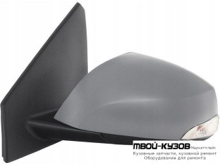 ЗЕРКАЛО ЛЕВАЯ СТОРОНА ЭЛЕКТР С ПОДОГРЕВОМ УКАЗАТЕЛЬ ПОВОРОТА ТЕМПЕР ДАТЧИК 9 КОНТ (ASPHERICAL) ГРУНТ (ТАЙВАНЬ) для Renault FLUENCE (2010-), Renault MEGANE (2008-)