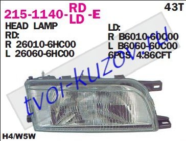 n14 фара левая (только механический корректор) 215-1140L-LD-E
