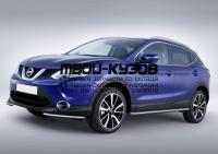 R.4118.006 - ЗАЩИТА ПЕРЕДНЕГО БАМПЕРА d42 уголки (RIVAL) Nissan Qashqai j11 (2013-)