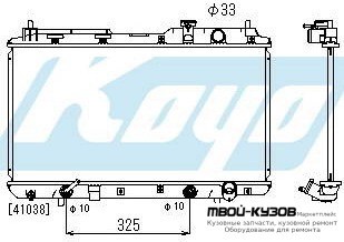 РАДИАТОР ОХЛАЖДЕНИЯ AT 2 (1 ряд) АЛЮМИН для Honda CRV (1996-2002)