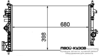 РАДИАТОР ОХЛАЖДЕНИЯ AT 1.6 1.8 для Opel INSIGNIA (2008-)
