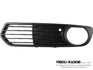 РЕШЕТКА БАМПЕРА ПЕРЕДНИЙ ЛЕВАЯ СТОРОНА С ОТВЕРСТИЯМИ ПОД ПРОТИВОТУМАННЫЕ ФАРЫ (DEPO) для BMW F20 / F21 1 series (2011-)