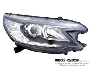 ФАРА ПРАВАЯ СТОРОНА (КСЕНОН) С КОРРЕКТОР ДИОД ВНУТРИ (DEPO) ЧЁРНЫЙ для Honda CRV (2012-)