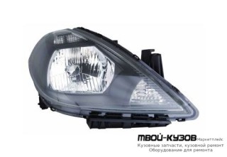 ФАРА ПРАВАЯ СТОРОНА ПОД КОРРЕКТОР ТЮНИНГ ВНУТРИ (DEPO) ЧЁРНЫЙ для Nissan TIIDA (2007-)