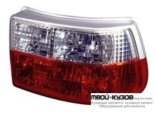 ФОНАРЬ ЗАДНИЙ ВНЕШНИЙ ЛЕВАЯ + ПРАВАЯ (КОМПЛЕКТ) (ХЭТЧБЭК) ТЮНИНГ С ДИОД СТОП СИГНАЛ ХРУСТАЛ (DEPO) КРАСНЫЙ-БЕЛ для Opel ASTRA (10.1991 - 02.1998)