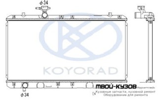 РАДИАТОР ОХЛАЖДЕНИЯ 1.5 1.6 MT (KOYO) для Suzuki LIANA (2002-)