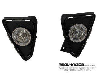 ФАРА ПРОТИВОТУМАННАЯ ЛЕВАЯ + ПРАВАЯ (КОМПЛЕКТ) С РЕШЕТК БАМПЕРА , ПРОВОДК И КНОПКОЙ для Toyota RAV4 (2013-)
