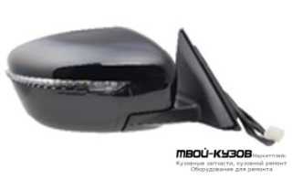ЗЕРКАЛО ПРАВАЯ СТОРОНА ЭЛЕКТР С ПОДОГРЕВОМ , УКАЗАТЕЛЬ ПОВОРОТА , АВТОСКЛАДЫВ (CONVEX) (ТАЙВАНЬ) для Nissan X-TRAIL (2015-)