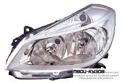 ФАРА ЛЕВАЯ СТОРОНА ПОД КОРРЕКТОР ВНУТРИ (DEPO) ХРОМ для Renault CLIO (2006-)