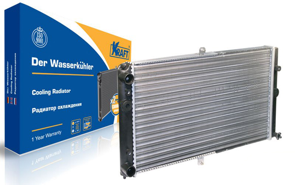 Радиатор охлаждения ВАЗ-2110 (карб.,инж.) алюминиевый (KRAFT) КТ 104003