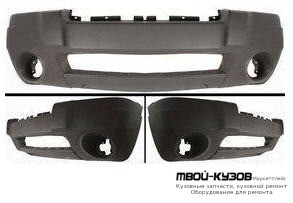 БАМПЕР ПЕРЕДНИЙ ГРУНТ (ТАЙВАНЬ) для Jeep GRAND CHEROKEE (2005-2009)