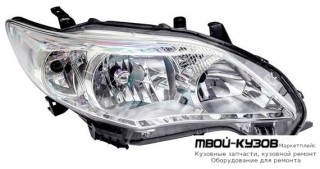ФАРА ПРАВАЯ СТОРОНА +/- ПОД КОРРЕКТОР (DEPO) для Toyota COROLLA E150 (2006-) СЕДАН