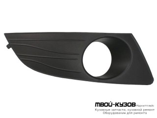 РЕШЕТКА БАМПЕРА ПЕРЕДНИЙ ПРАВАЯ СТОРОНА П/ПРОТИВОТУМ ЧЁРНЫЙ (ТАЙВАНЬ) для Renault LOGAN (2005-2014)