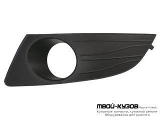 РЕШЕТКА БАМПЕРА ПЕРЕДНИЙ ЛЕВАЯ СТОРОНА П/ПРОТИВОТУМ ЧЁРНЫЙ (ТАЙВАНЬ) для Renault LOGAN (2005-2014)