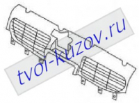 206 РЕШЕТКА радиатора ВЕРХН черного цвета