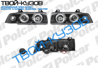 3 E36 90-98 COUPE/CABRIO КОМПЛЕКТ ФАР С ПОВОРОТОМ L+R ЧЕРНЫЙ