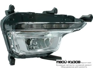 ФАРА ПРОТИВОТУМАННАЯ ЛЕВАЯ СТОРОНА С DRL( ХОД. ОГНИ) (КИТАЙ) для KIA RIO (2011-2017)