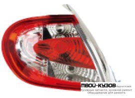 ФОНАРЬ ЗАДНИЙ ВНЕШНИЙ ЛЕВАЯ + ПРАВАЯ (КОМПЛЕКТ) ТЮНИНГ (EAGLE EYES) ПРОЗРАЧНЫЙ КРАСНЫЙ-ТОНИР для Dodge NEON (2000-)