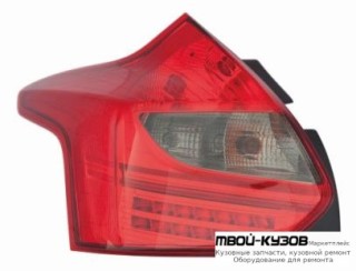 ФОНАРЬ ЗАДНИЙ ВНЕШНИЙ ЛЕВАЯ + ПРАВАЯ (КОМПЛЕКТ) (ХЭТЧБЭК) ТЮНИНГ С ДИОД (DEPO) КРАСНЫЙ-ТОНИР для Ford FOCUS (2011-2014)