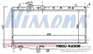РАДИАТОР ОХЛАЖДЕНИЯ AT 2 2.5 ТУРБО для Subaru IMPREZA (2001-)