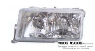 ФАРА ЛЕВАЯ СТОРОНА ПРОЗРАЧНЫЙ ВНУТРИ ХРОМ для Mercedes W201 (01.1983 - 05.1993)