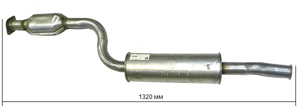 Глушитель доп. (резонатор) ВАЗ-2123 без гусака короткий (с катализатором) до 04г.в. (Universal) 11058