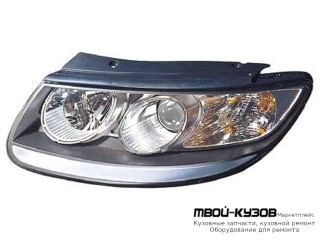 ФАРА ЛЕВАЯ СТОРОНА С КОРРЕКТОР , ВНУТРИ ЧЁРНЫЙ (КИТАЙ) для Hyundai SANTA FE (2006-2011)