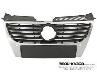 РЕШЕТКА РАДИАТОРА С ХРОМ МОЛДИНГ ПОД ДАТЧИКИ (КИТАЙ) для Volkswagen PASSAT B6 (06.2005-)