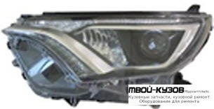 ФАРА ЛЕВАЯ СТОРОНА ЛИНЗОВАННАЯ С КОРРЕКТОР ДИОД (DEPO) для Toyota RAV4 (2013-)
