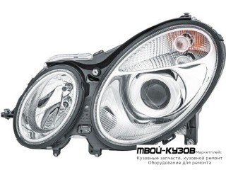 ФАРА ЛЕВАЯ СТОРОНА С КОРРЕКТОР ЛИНЗОВАННАЯ (DEPO) для Mercedes W211 (07.2002-)