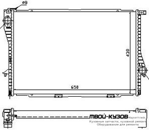 РАДИАТОР ОХЛАЖДЕНИЯ (NISSENS) (AVA) (см.каталог) для BMW E38 (06.1994 - 08.1998) (09.1998 - 2002), BMW E39 (11.1995 - 2003)