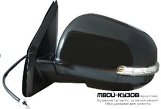 ЗЕРКАЛО ЛЕВАЯ СТОРОНА ЭЛЕКТР С ПОДОГРЕВОМ , УКАЗАТЕЛЬ ПОВОРОТА , АВТОСКЛАДЫВ (CONVEX) (ТАЙВАНЬ) для Peugeot 4007 (2007-) / 4008 2012-, Mitsubishi OUTLANDER XL (2010-)