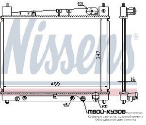РАДИАТОР ОХЛАЖДЕНИЯ AT 1.3 1.5 для Toyota ECHO (2000-), Toyota YARIS (1999 - 11.2002) (12.2002 - 07.2005)
