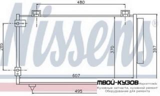 COROLLA {+MATRIX 03-06} КОНДЕНСАТОР КОНДИЦИОНЕРА для Toyota COROLLA DE120 / ZE120 (2002-) СЕДАН / УНИВЕРСАЛ, Toyota COROLLA DE120 / ZE120 (2002-) ХЭТЧБЭК, Toyota MATRIX (2003-)