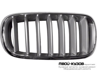 РЕШЕТКА РАДИАТОРА ПРАВАЯ СТОРОНА ХРОМ ТИТАН (ТАЙВАНЬ) для BMW F15 X5 (2013-)