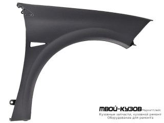 КРЫЛО ПЕРЕДНИЙ ПРАВАЯ СТОРОНА ПЛАСТИК ЧЁРНЫЙ (ТАЙВАНЬ) для Renault MEGANE (2003-2007)