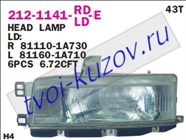 corolla фара правая (5 дв) 212-1141R-LD-E