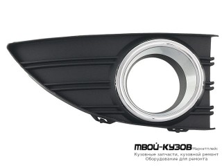 РЕШЕТКА БАМПЕРА ПЕРЕДНИЙ ПРАВАЯ СТОРОНА С ОТВЕРСТИЯМИ ПОД ПРОТИВОТУМАННЫЕ ФАРЫ С ХРОМ (ТАЙВАНЬ) для Renault FLUENCE (2010-)