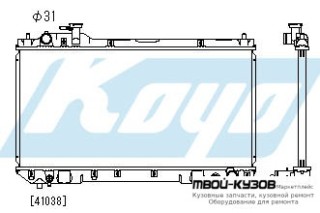 РАДИАТОР ОХЛАЖДЕНИЯ MT 2 (2 ряд) для Toyota RAV4 (04.1994 - 08.1997) (09.1997 - 08.2000)
