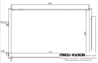 RAV4 КОНДЕНСАТОР КОНДИЦИОНЕРА (см.каталог) для Toyota RAV4 (2006-)