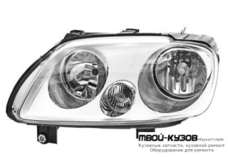 ФАРА ЛЕВАЯ СТОРОНА ПОД КОРРЕКТОР (DEPO) для Volkswagen CADDY (2004-2009), Volkswagen TOURAN (2003-2005) (2006-2010)