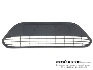 РЕШЕТКА БАМПЕРА ПЕРЕДНИЙ БЕЗ ХРОМ МОЛДИНГ ЧЁРНЫЙ (КИТАЙ) для Ford FOCUS (2008-2010)
