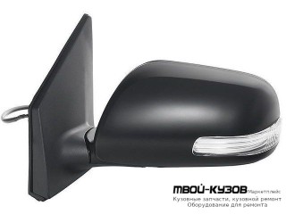 ЗЕРКАЛО ЛЕВАЯ СТОРОНА ЭЛЕКТР АВТОСКЛАДЫВ , С УКАЗАТЕЛЬ ПОВОРОТА БЕЗ ПОДОГРЕВОМ (CONVEX) ГРУНТ (ТАЙВАНЬ) для Toyota COROLLA E150 (2006-) СЕДАН